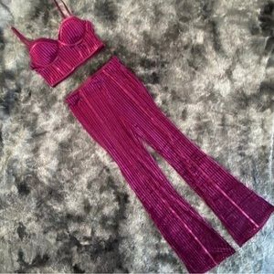 Hard To Get Velvet Bustier Set